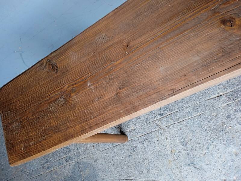 Bench 120 cm old solid wood with patina