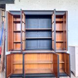 Ancien vaisselier / bibliothèque patine noire