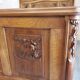Vintage old walnut bed carved late nineteenth century