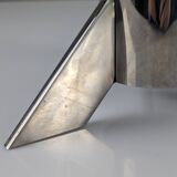 Steel sculpture table lamp
