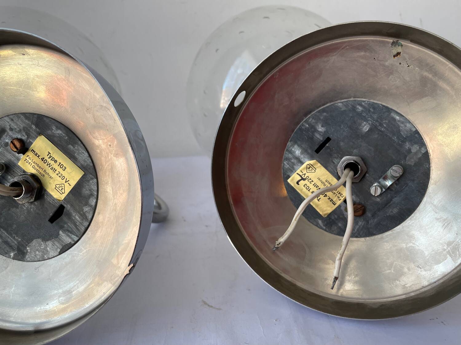 Pair of 60s/70s wall lights