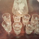 Carafe & 8 glasses