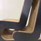 Sculpted cardboard & plywood lounge chair, 1990’s
