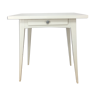 White wood desk foot compass