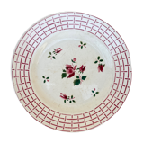Sarreguemines Digoin rosebud floral pattern plate