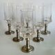 Series of six crystal water glass with tin foot 92° 280 ml
