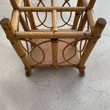 Rattan and bamboo bottle holder