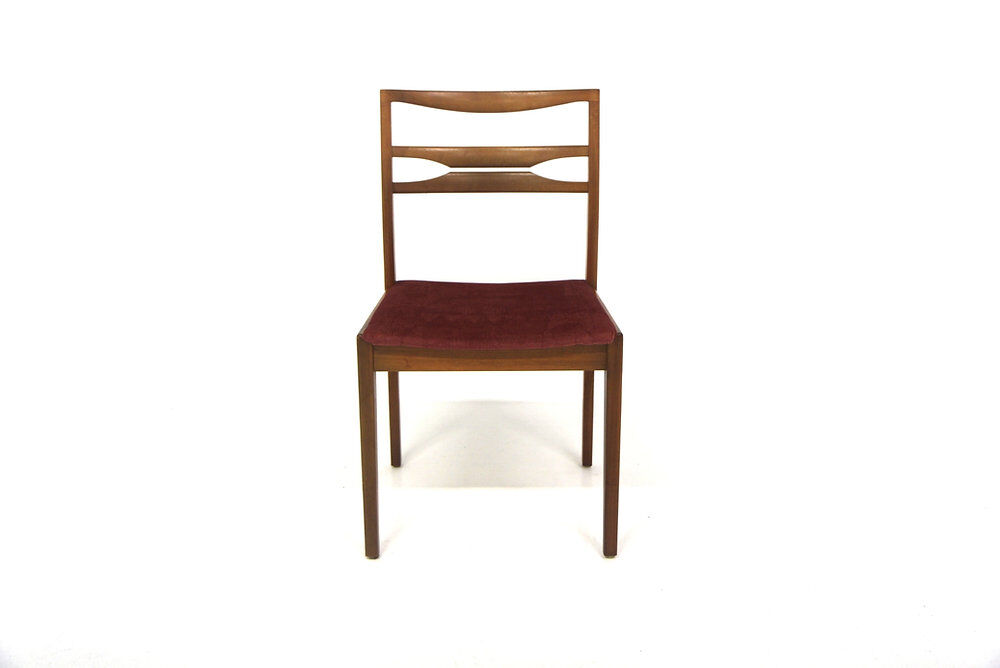 Set of 4 Scandinavian walnut chairs, Sweden, 1960.