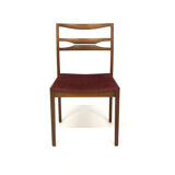 Set of 4 Scandinavian walnut chairs, Sweden, 1960.