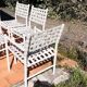 4 chaises & 2 fauteuils lounge tressés vintage triconfort, 1980 france