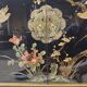 Cabinet d'affichage chinois vintage avec fleurs et oiseaux / Bohémien