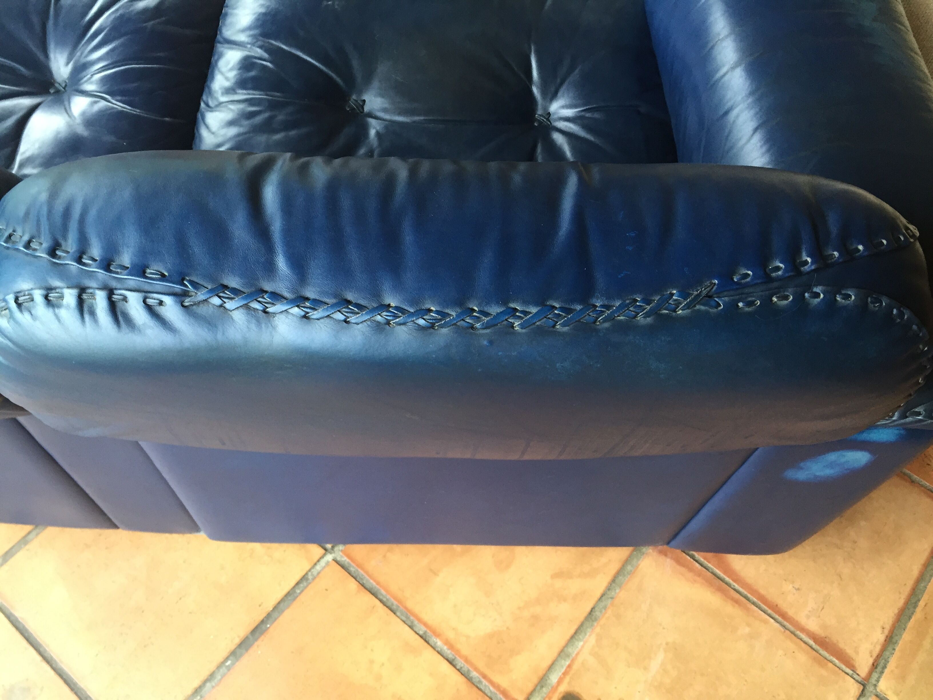 Canape de sede ds 101 blue leather