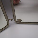 Vintage barber's triptych mirror 42x19cm