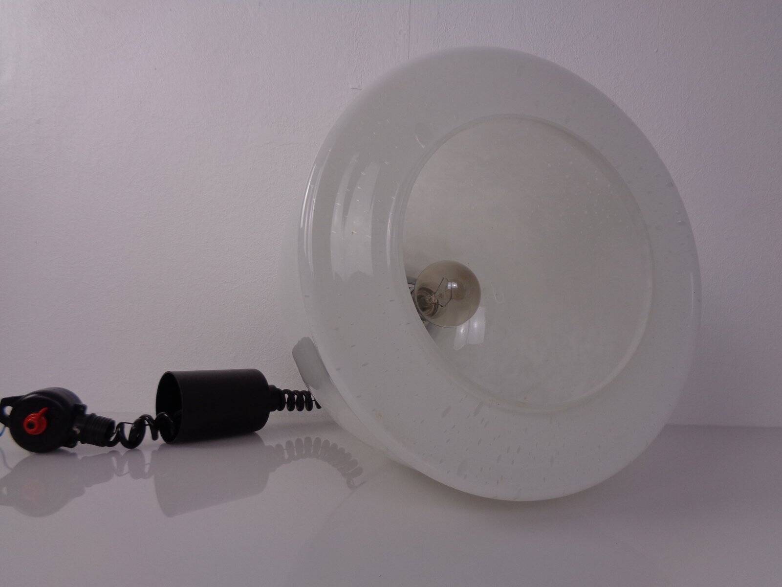 Glass ceiling lamp from Peill & Putzler, Germany, 1960s.