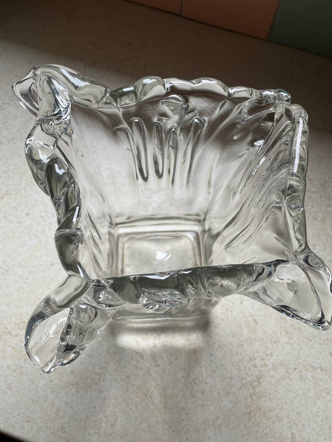 Molded glass vase