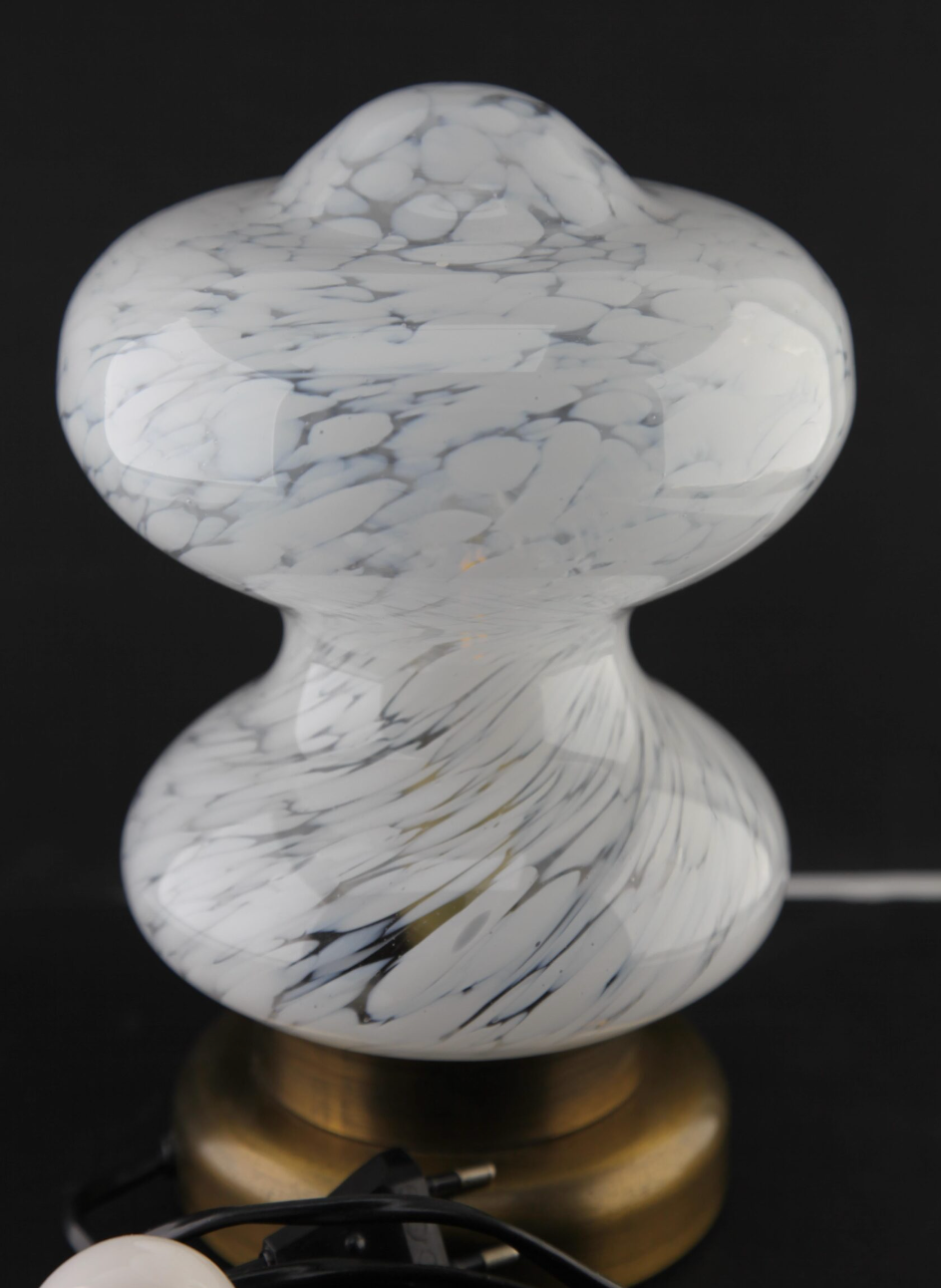 Glass table lamp, Peill & Putzler White Clouds, 1970s