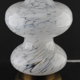 Glass table lamp, Peill & Putzler White Clouds, 1970s