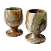 Coquetiers en onyx vintage