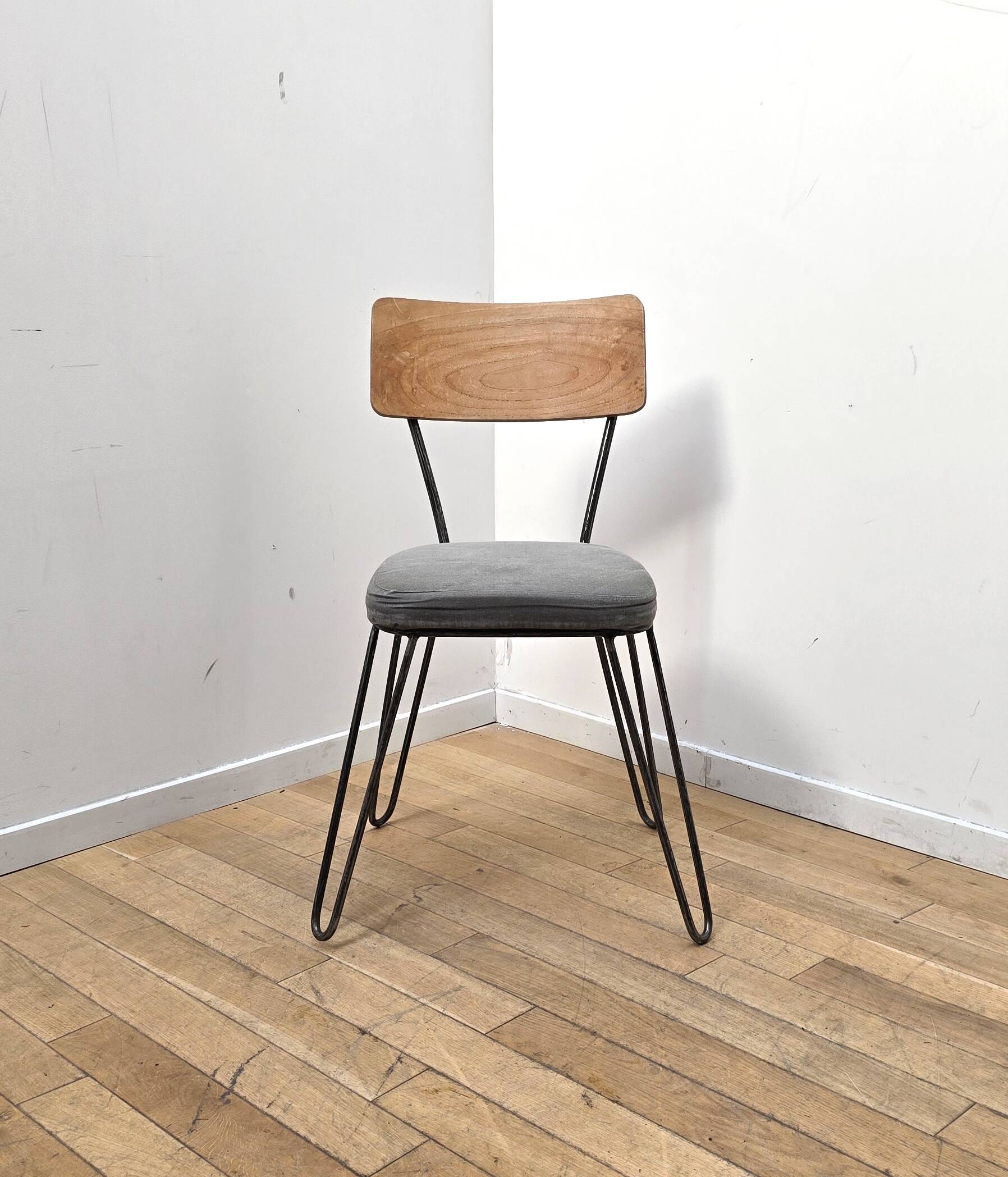 Set of 4 industrial chairs, Manufactori