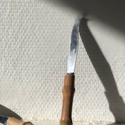 Cutlery set with bamboo handles
