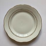Lot 6 plates - white/golden porcelain