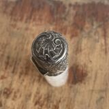 Salt bottle, cut glass, silver metal, Napoleon III, 19th century, object of curiosity, decor