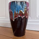 Large multicoloured lava vase
