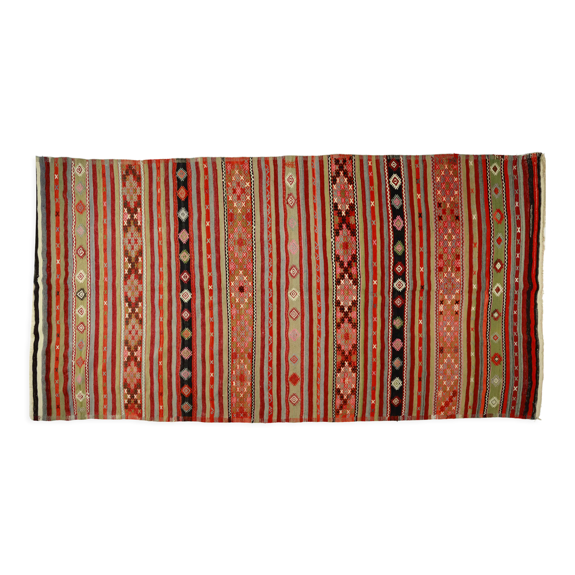 Anatolian handmade kilim rug 373 cm x 295 cm