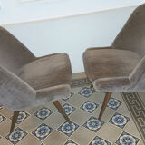 Pair of armchair Chair restored 50-60 years
