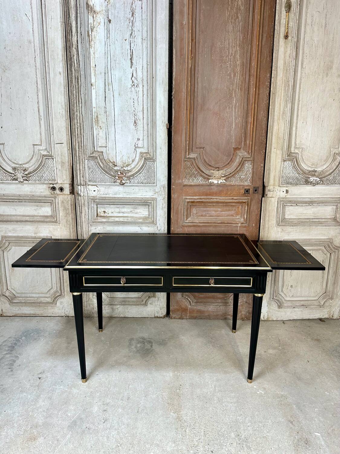 Small black Louis XVI style desk