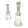 Pair of Transparent Crystal Decanter Bottles by Bleikristall, Germany