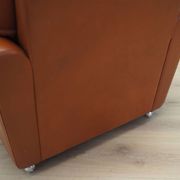 Fauteuil en cuir, design danois, années 1960, production : Danemark