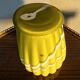 Rare Art Deco Petit Opaline Glass Vase in Green with Serpent 1930