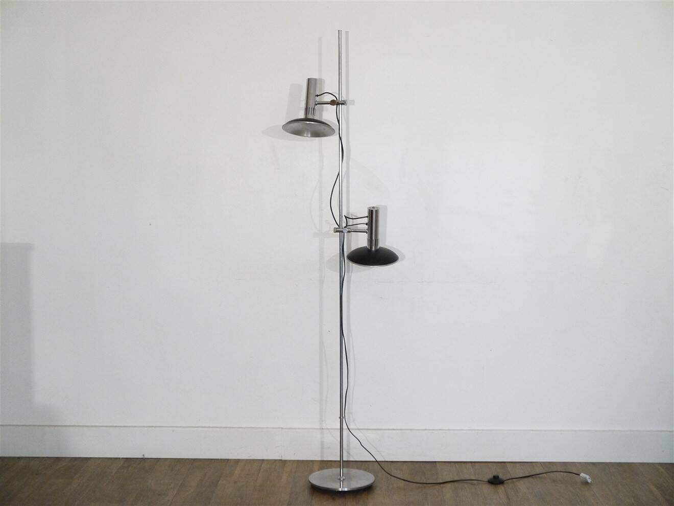 1970s double spotlight floor lamp in the style of Alain Richard