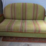 Living room with 2 armchairs and 1 sofa in beech wood