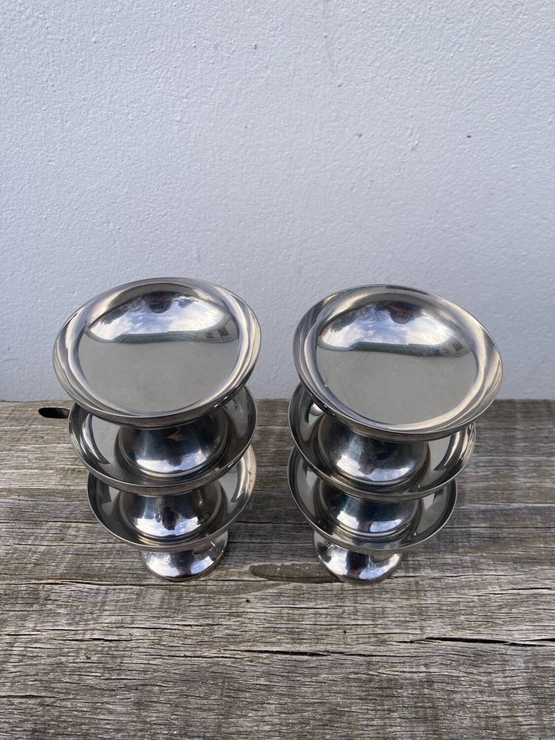 6 Italian stainless steel bowls