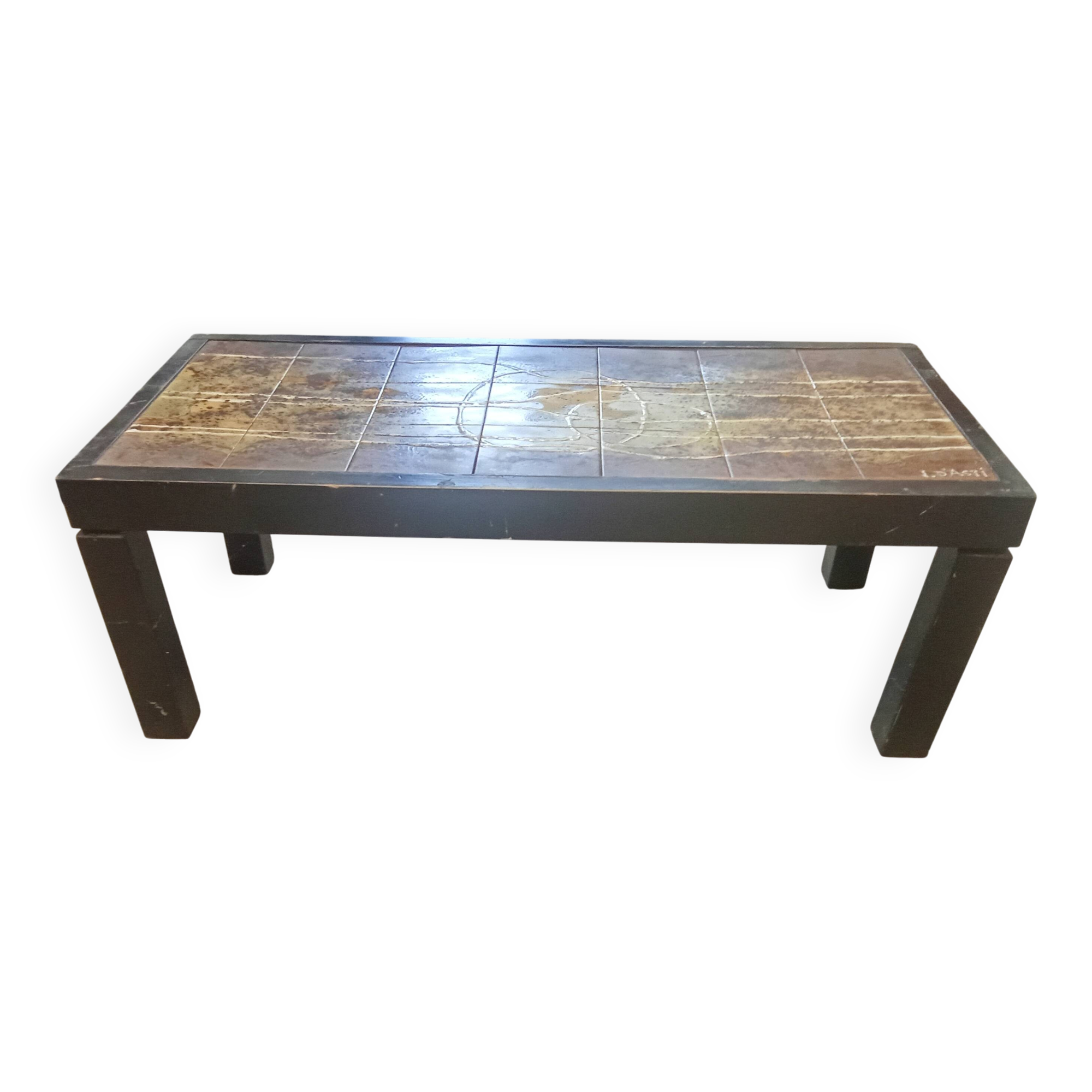 Coffee table signed by Jean d'Asti.