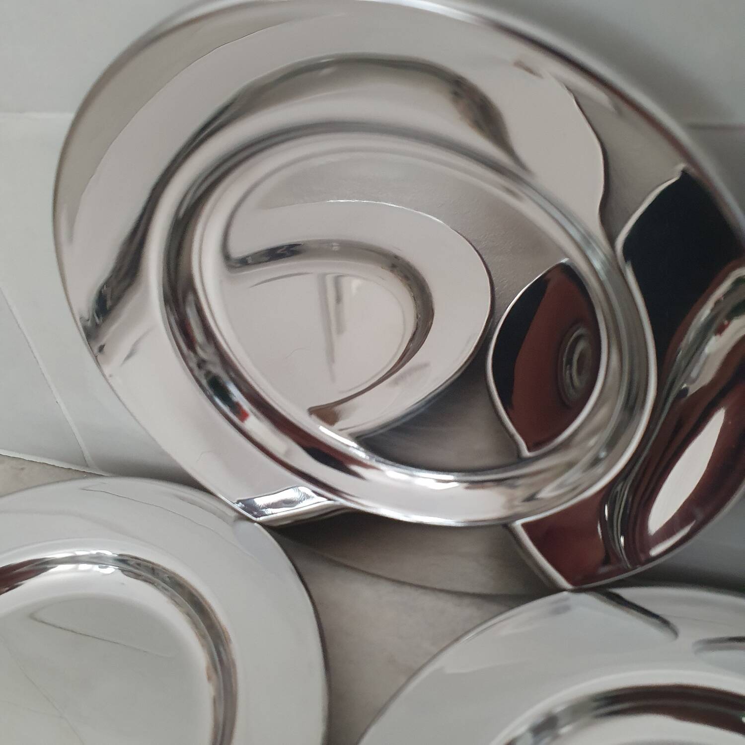Alessi Alfra / Small presentation plates in 18/8 stainless steel