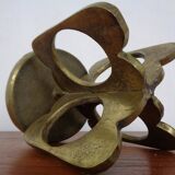 Brutalist Bronze Candle Holder, 1960s