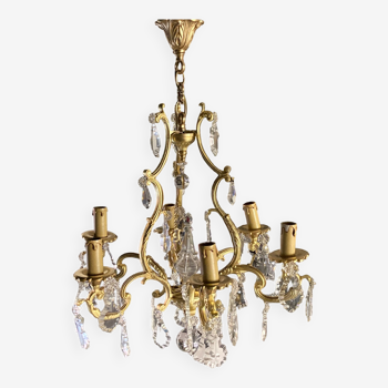 Antique chandelier with tassels