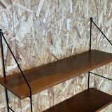 Teak string shelf wall shelf danish design denmark 60/70