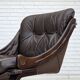 1970s, Swedish design by Åke Fribytter, armchair, furniture leather.