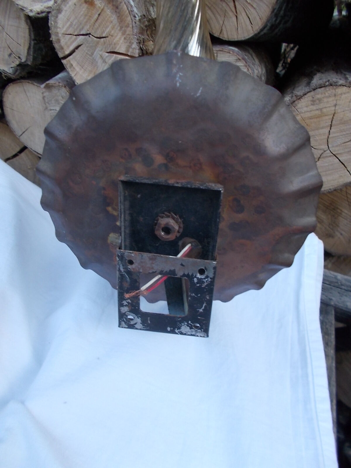 Paires d'appliques fer forgé et laiton