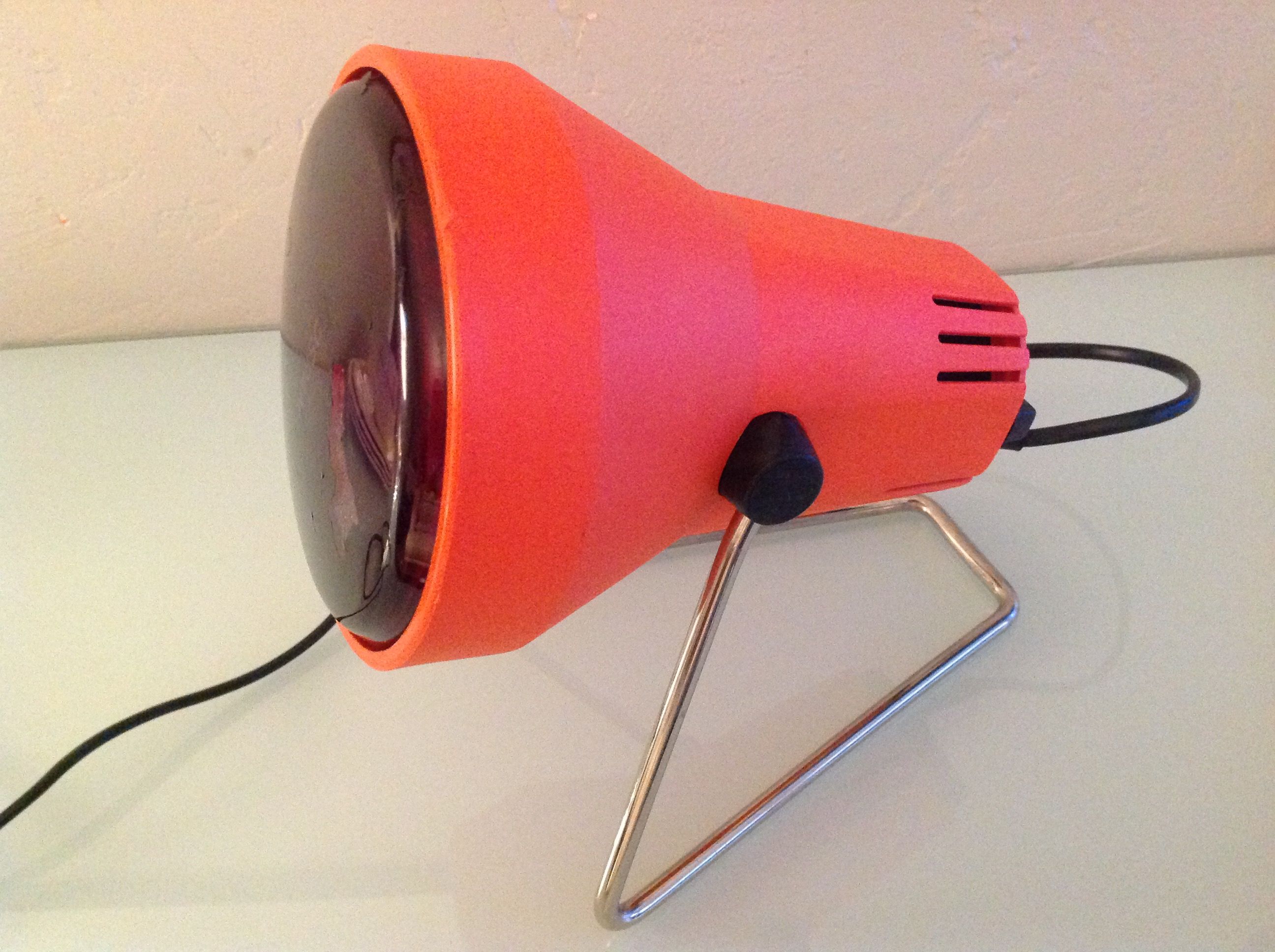 Orange infrared lamp by Condel / vintage 70s