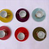 Suite of 12 coffee cups
