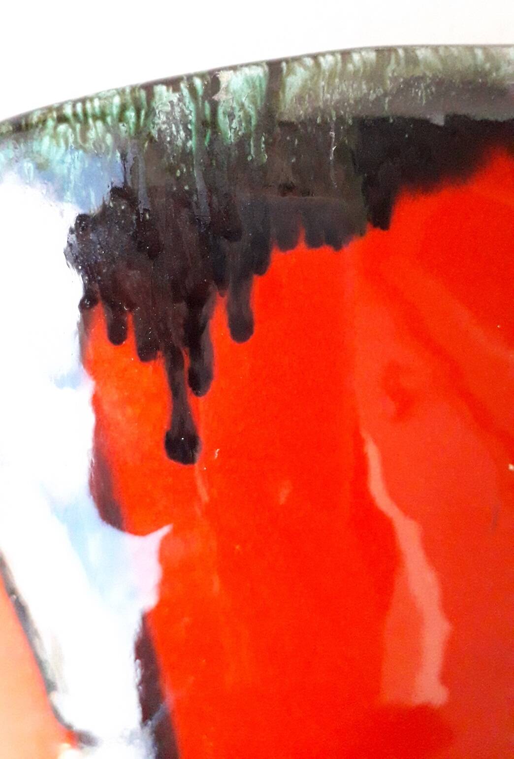 Vase rouge céramique
