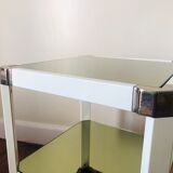 Side table green mirror trays