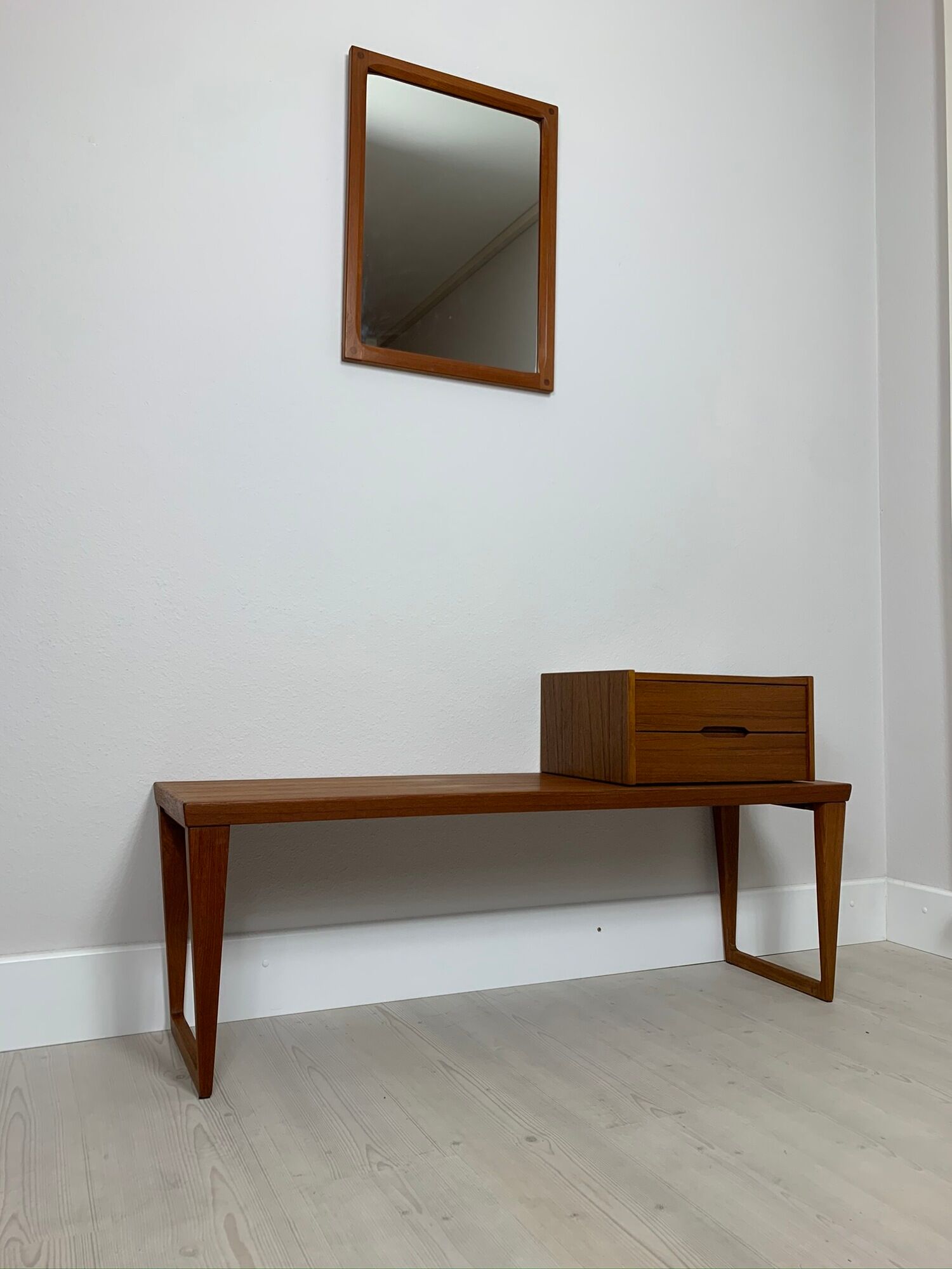 Danish mid-century teak bench Kai Kristiansen for Aksel Kjersgaard, 1960s
