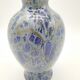 Flame blue baluster vase signed Roy