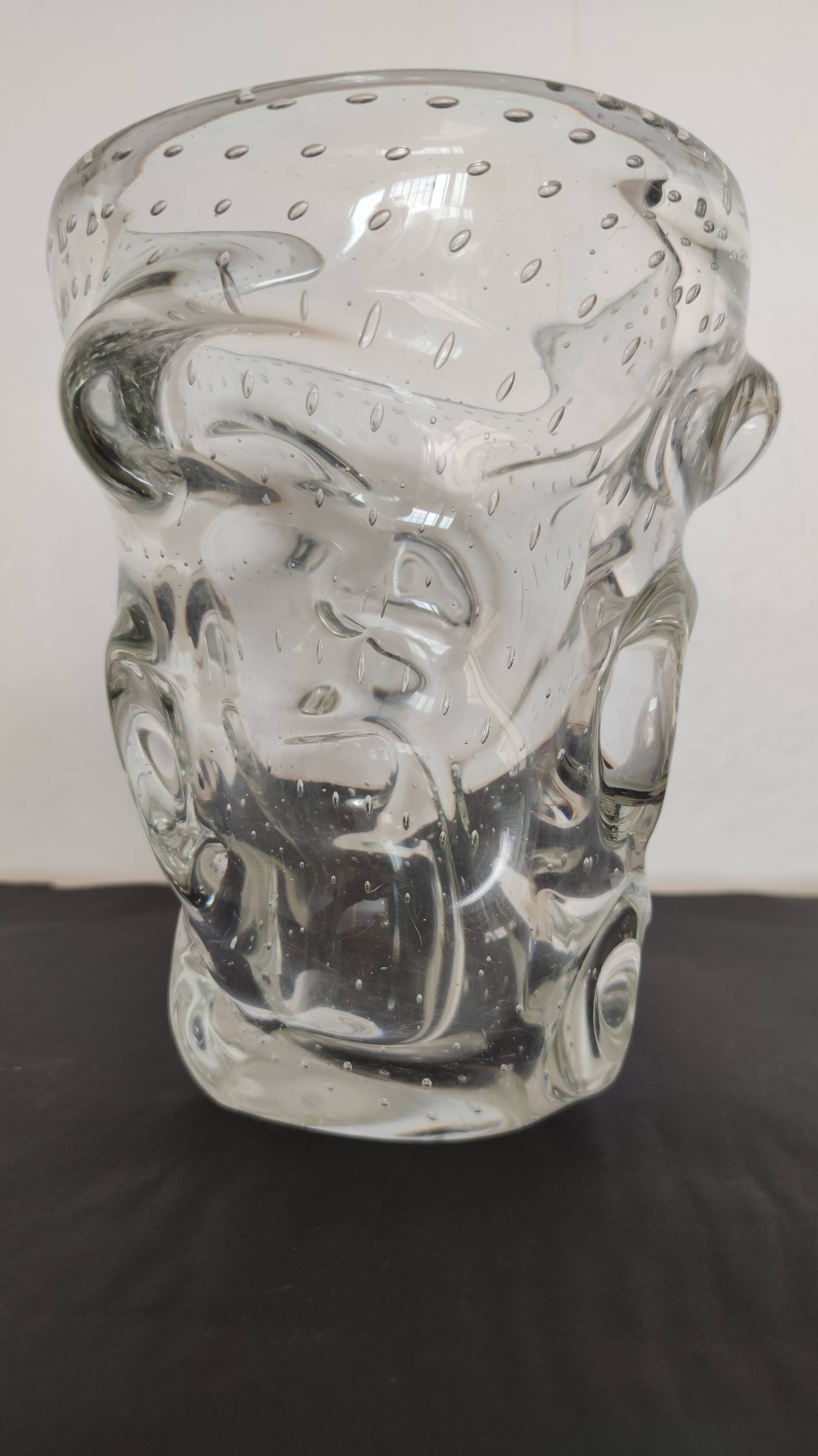 Vintage Crystal Vase Signed Schneider France